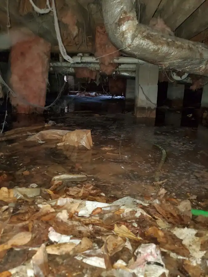 Crawl space flood assessment for Commercial Water Damage Restoration in Laconia